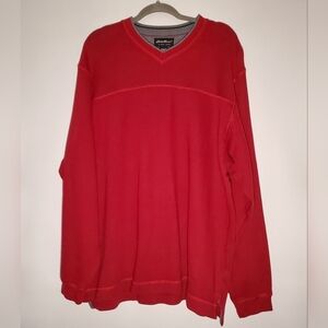 EDDIE BAUER- Red Long Sleeve Shirt- Men's- Size XL